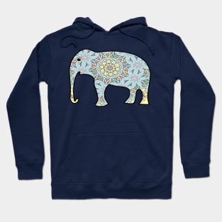 pastel and unicorn colorful elephant, Mandala art Hoodie